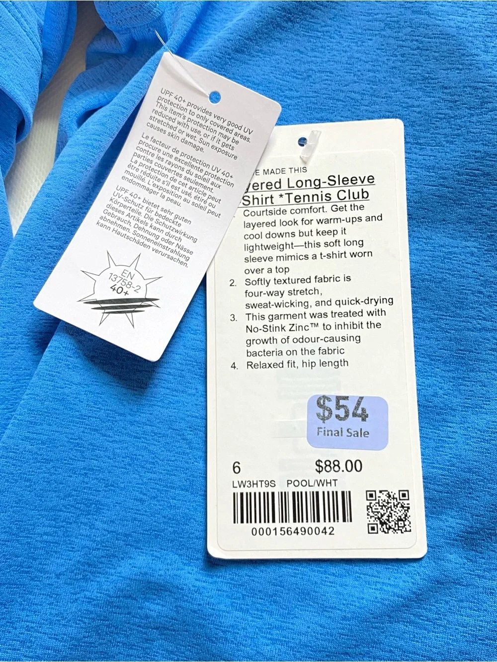 lululemon athletica Sky Blue Long-Sleeve Logo Sweatshirt - Picture 7 of 7